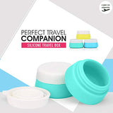 Travel Containers Sets Silicone & PP Cream Jars for Toiletries Empty Lotion Containers Leak-proof & BPA Free Bottles Accessories with Hard Sealed Lids for Cosmetic Makeup Face Body Hand Cream (9 Jars)