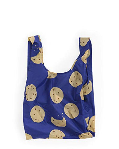 BAGGU Standard Reusable Shopping Bag, Eco-friendly Ripstop Nylon Foldable Grocery Tote, Cookie