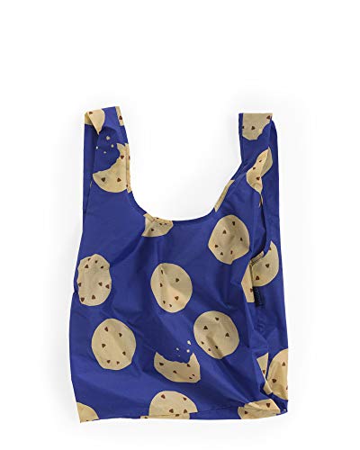 BAGGU Standard Reusable Shopping Bag, Eco-friendly Ripstop Nylon Foldable Grocery Tote, Cookie