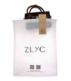 Zlyc Women Vintage Handmade Dip Dye Leather Messenger Satchel Top Handle Hand Bag