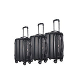 BRIO Luggage 3-piece Hardside Spinner Luggage Set Silver
