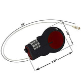 Lewis N. Clark TSA Approved Padlock & Bike Lock for Luggage + Travel, Set Your Combo w/30in Retractable Steel Cable, Red