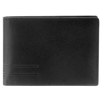 Mancini Men'S Slim RFID Wallet Black