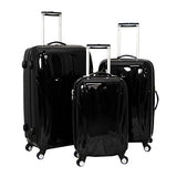 Chariot Belluno 3 Piece Hardside Lightweight Upright Spinner Luggage Set, Black, One Size
