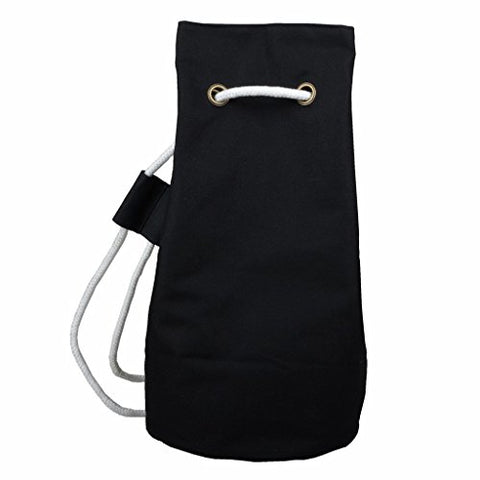 BIBITIME Bucket Cylindrical Shaped Drawstring Backpack Trip Sack Pack Cinch Canvas Gym String Bag