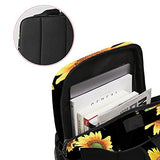 LORVIES Butterflies Over Flowers School Bag for Student Bookbag Women Travel Backpack Casual Daypack Travel Hiking Camping