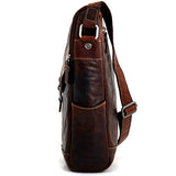 Jack Georges Voyager Leather Crossbody Messenger Bag & Wine Bag In Brown