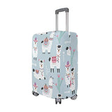 GIOVANIOR Llama Cactus Luggage Cover Suitcase Protector Carry On Covers