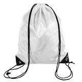 Baoblaze Drawstring Backpack RuckSack Waterproof Travelling Clothes Shoes Carry Bag - White