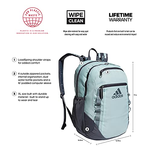 adidas excel backpack mint Shop adidas Excel 6 Backpack, Halo Mint Green – Luggage Factory