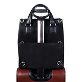 McKlein, N Series, Sofia, Nano Tech-Light Nylon with Leather Trim, 3-in-1 Nylon Ladies' Convertible Backpack Tote, Black (18545)