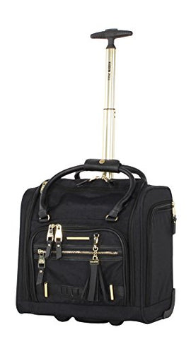  steve madden Designer Carry On Luggage Collection -  Lightweight 20 Inch Duffel Bag- Weekender Overnight Business Travel  Suitcase with 2- Rolling Spinner Wheels (Global Black)