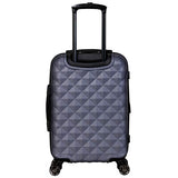 Kenneth Cole Reaction Diamond Tower Luggage Collection Lightweight Hardside Expandable 8-Wheel Spinner Travel Suitcase, Smokey Purple, 20-Inch Carry On