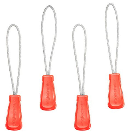 Eagle Creek Reflective Zipper Pull Set-4pc Set, Flame Orange