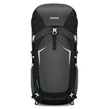 Gonex 55L Hiking Backpack Outdoor Trekking Camping Backpack Rain Cover Included Black