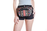 Festival Fanny Pack - Boho, Hippy, Eco, Woven, Cotton & Tribal Poly Styles (Black)