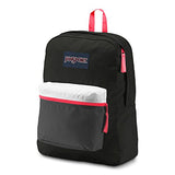 JanSport Exposed Backpack - Black/Fluorescent Red