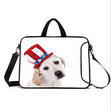 15" Neoprene Laptop Bag Sleeve with Handle,Adjustable Shoulder Strap & External Side Pocket,4th