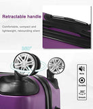 Luggage Set 3 Piece Set Suitcase set with TSA Lock Spinner Hard shell Lightweight (Purple)