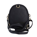 Damara Girl'S Chic Tassel Zipper Pouch Front Mini Versatile Backpack,Black