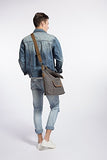 ECOSUSI Unisex Casual Hobo Canvas Cross Body Messenger Shoulder Bags Grey