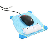 1 PC Vanki Ergonomic Design Memory Foam Silicone Gel Wrist Rest Support Mouse Pad Mat(Cat)
