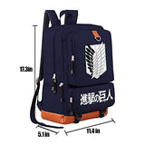 Attack On Titan Backpack School Bag Laptop Backpacks Anime Black Bookbag Rucksack for Student Adult Teens Navy