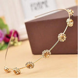 Colorful Rhinesone Flower Leaf Hair Hoop headband Hairband For Women Girls Bezel Hair Band Hair Accessories,2