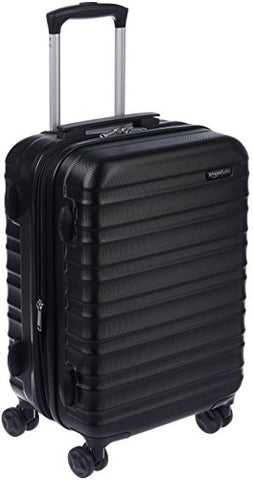 Amazonbasics Hardside Spinner Luggage - 20-Inch Carry-On/Cabin Size, Black