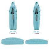 MOSISO Laptop Shoulder Bag Compatible with MacBook Pro 16 A2141/Retina 15 A1398, 15-15.6 inch Notebook, Polyester Messenger Carrying Briefcase Sleeve with Adjustable Depth at Bottom, Hot Blue