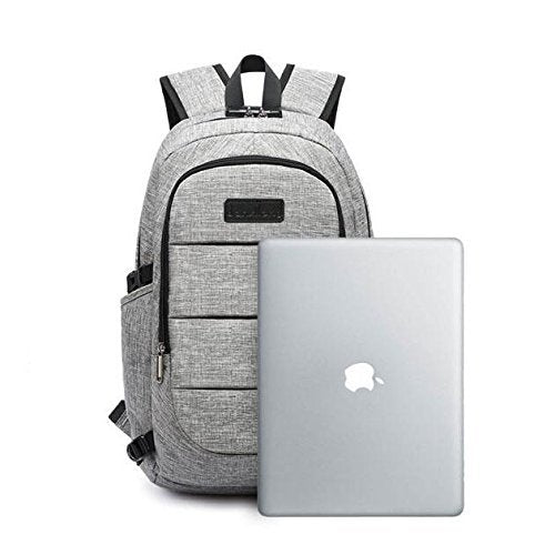 c-space Business impermeable poliéster resistente mochila para portátil con  interfaz USB Puerto de carga y Lock & auriculares para College Student