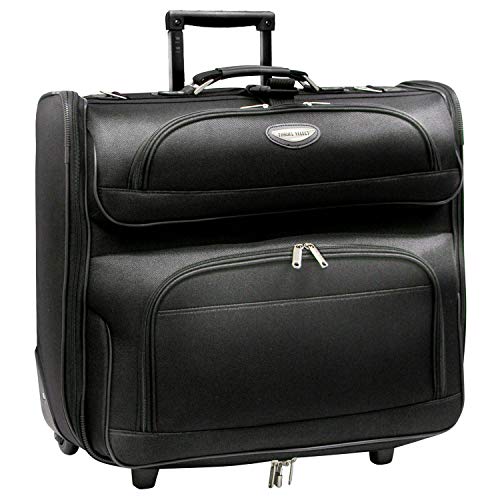 Traveler's Choice Travel Select Rolling Garment Bag Black Expandable Cabin  & Check-in Set - 15 inch Black - Price in India
