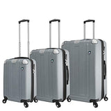 Mia Toro Italy Accera Hardside Spinner Carry-on,Aluminum