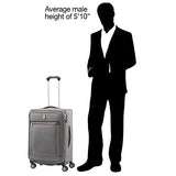 Travelpro Luggage Platinum Elite 25" Expandable Spinner Suitcase With Suiter, Vintage Grey