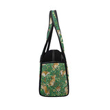 Gym Bag Green Bunny Rabbiter Leaf Easter Women Yoga Canvas Duffel Bag Crossbody Tennis Racket