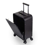 Carry On Luggage, All Aluminum Hard Shell Carry On With Tsa Lock Spinner Wheels (Weave Texture