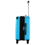 GHP 15.2"x10.4"x22.4" Blue Scratch-resistant Lightweight & Durable Trolley Suitcase