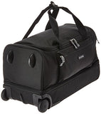 Vera Bradley Lighten Up Foldable Rolling Duffel, Polyester, Black, One Size