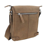 Vagabond Traveler Full Grain Leather Messenger Bag L79. Brown
