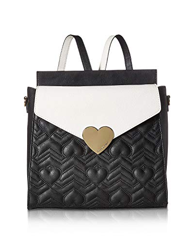 Betsey Johnson Women's Heartbeat Quilt Backpack Black/Cream One Size