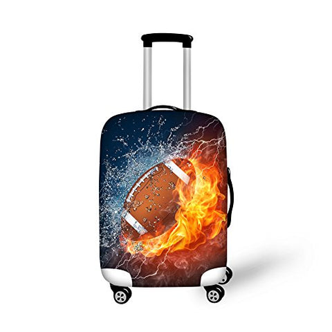 Bigcardesigns Elastic Spandex Travel Protective Cover Rugby Print with Zipper Closure for Mens Boys