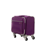 Cloe Under seat 16 inch Water-Resistant Textile Luggage with 360º-spinner wheels in Purple Color