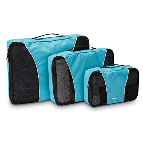 Samsonite 3 Piece Packing Cube Set Travel Tote, Blue, One Size
