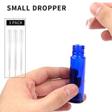 24 Pack,10 Ml Blue Glass Roller Bottle Bottles With Removable Stainless Steel Roller