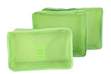 6 sets travel Organizers Packing Cubes Luggage Organizers Compression Pouches (Green)