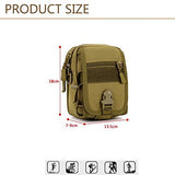 Military Tactical MOLLE Phone Pouch Waist Belt Bag Pack Gear Messenger Shoulder Saddlebag (Black)