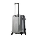 Mia Toro Italy Fabbri Hardside Spinner Luggage 3pc Set, Silver