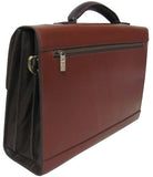 AmeriLeather Two-Tone Efficiency Laptop Briefcase (Brown)
