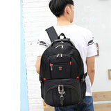 Laptop Backpack Men's Travel Bags Multifunction Rucksack Waterproof Oxford Black Computer Backpacks