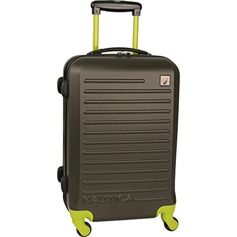 Nautica Tide Beach 21 Inch Hardside Spinner Suitcase (Classic Gray)